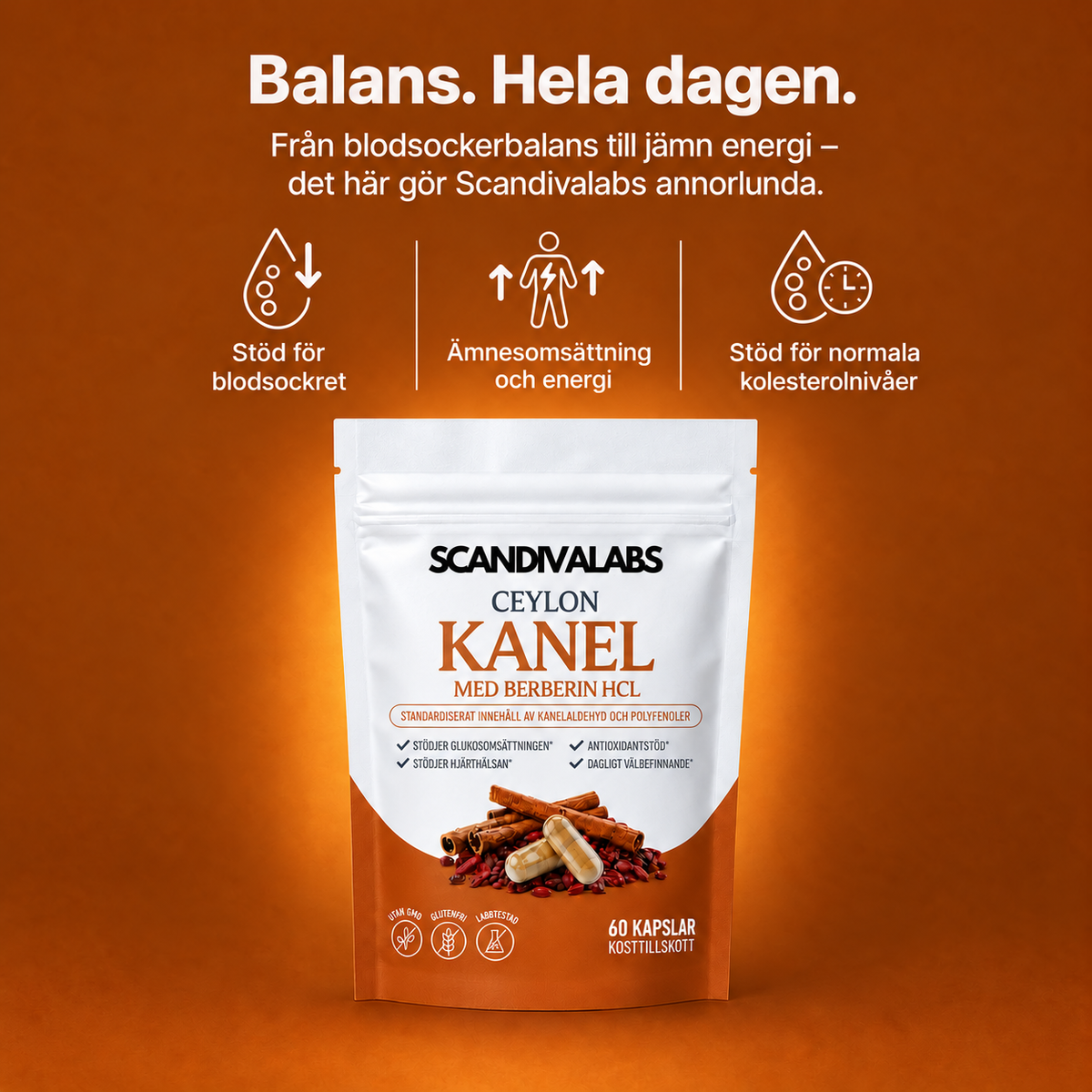 Scandivalabs® Ceylonkanel - Stödjer hälsosamt blodsocker & metabol balans